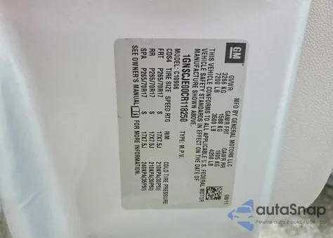 2012 Chevrolet Suburban C1500 Lt z USA, uszkodzony, nr VIN 1GNSCJE00CR118250